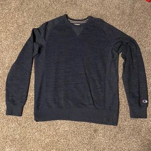 Medium navy blue Champion sweater.